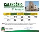 Calendário segundo semestre