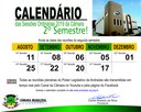 Calendário de reuniões ordinárias de 2020 - Segundo semestre