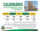 Calendário de reuniões ordinárias de 2021