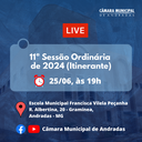 Confira a pauta da 11ª Sessão Ordinária de 2024