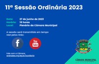 Pauta da 11ª Sessão Ordinária de 27 de junho de 2023