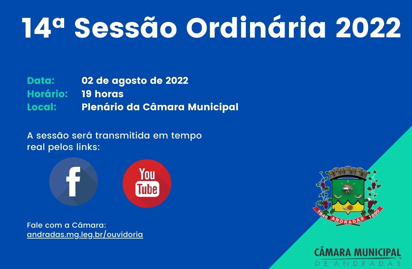 Pauta da 14ª Sessão Ordinária de 2022