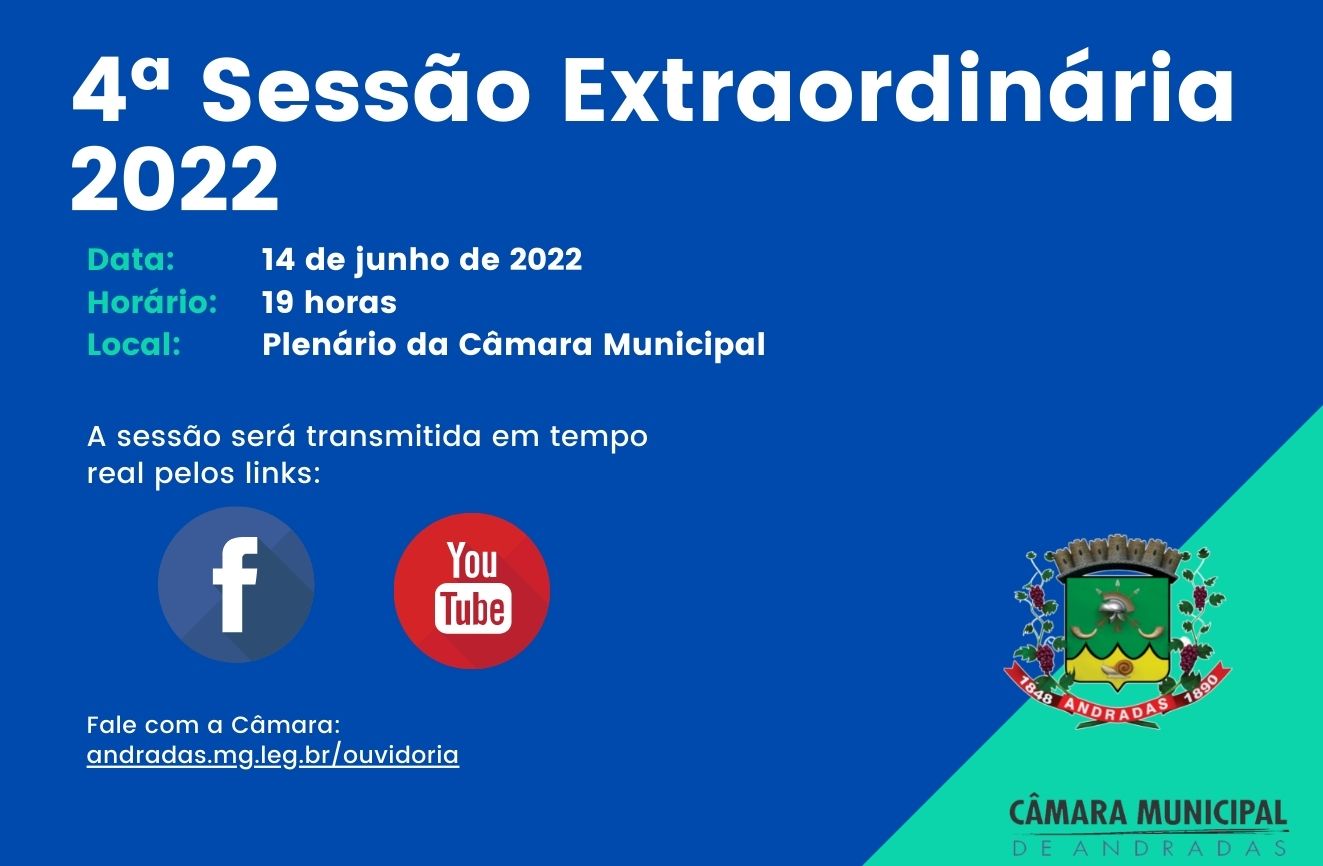 Pauta da 4ª Sessão Ordinária de 14 de junho de 2022