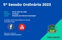 Pauta da 5ª Sessão Ordinária de 2023